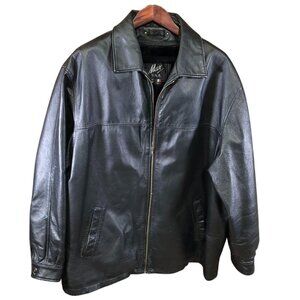 Vintage Max USA Black Leather Jacket XXL Removable Liner Included